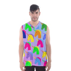 Unicorn Love Men s Basketball Tank Top by designsbymallika