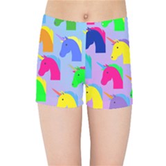 Unicorn Love Kids  Sports Shorts by designsbymallika