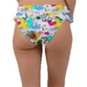 DOODLE PATTERN Frill Bikini Bottom View2