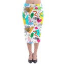 DOODLE PATTERN Midi Pencil Skirt View1