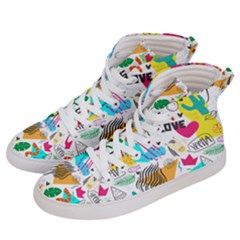 Doodle Pattern Men s Hi-top Skate Sneakers by designsbymallika