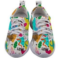 Doodle Pattern Kids Athletic Shoes by designsbymallika