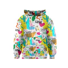 Doodle Pattern Kids  Pullover Hoodie by designsbymallika