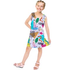 Doodle Pattern Kids  Tunic Dress by designsbymallika