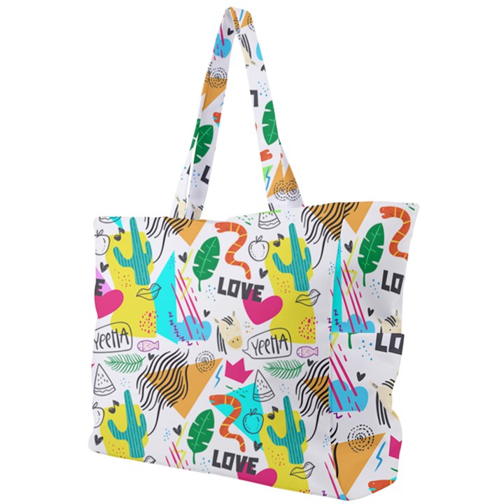 DOODLE PATTERN Simple Shoulder Bag