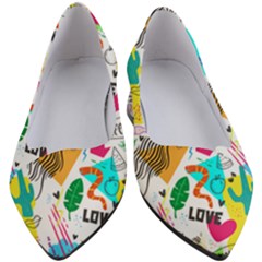 Doodle Pattern Women s Block Heels 