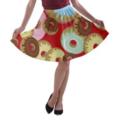 Donut  A-line Skater Skirt by designsbymallika