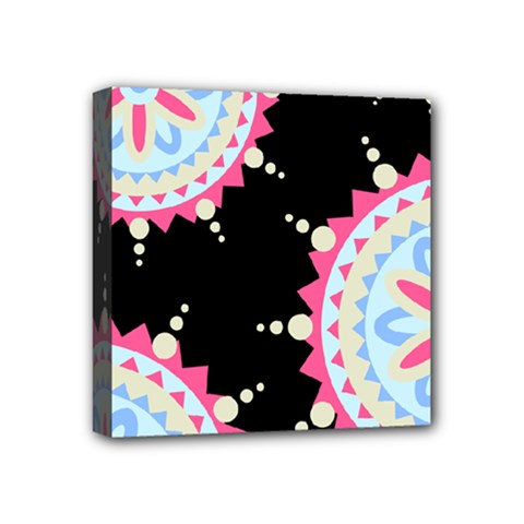 Madala Pattern Mini Canvas 4  X 4  (stretched) by designsbymallika