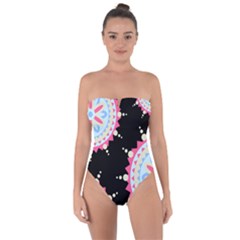 Madala Pattern Tie Back One Piece Swimsuit by designsbymallika