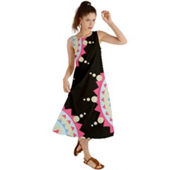 Madala Pattern Summer Maxi Dress by designsbymallika