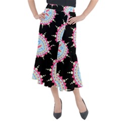 Madala Pattern Midi Mermaid Skirt