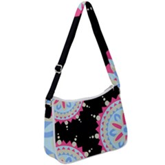 Madala Pattern Zip Up Shoulder Bag