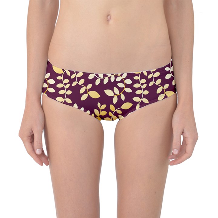 GOLDEN LEAF PATTERN Classic Bikini Bottoms