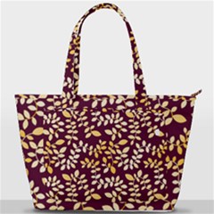 Golden Leaf Pattern Back Pocket Shoulder Bag 