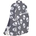 WHITE SKULL PATTERN Double Compartment Backpack View2