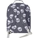 WHITE SKULL PATTERN Double Compartment Backpack View3