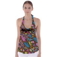 Tropical Print  Babydoll Tankini Top by designsbymallika