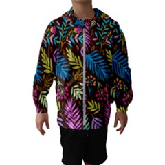 Tropical Print  Kids  Hooded Windbreaker by designsbymallika