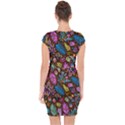 TROPICAL PRINT  Capsleeve Drawstring Dress  View2