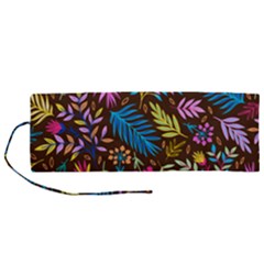 Tropical Print  Roll Up Canvas Pencil Holder (m)