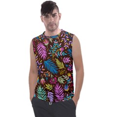 Tropical Print  Men s Regular Tank Top