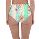 STRIPES FLORAL PRINT Reversible High-Waist Bikini Bottoms View2