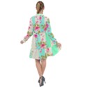 STRIPES FLORAL PRINT All Frills Chiffon Dress View2