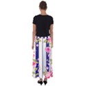 STRIPES FLORAL PRINT Flared Maxi Skirt View2