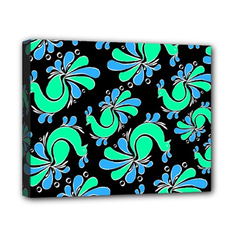 Peacock Pattern Canvas 10  X 8  (stretched) by designsbymallika