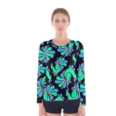 Peacock Pattern Women s Long Sleeve Tee