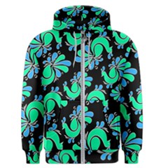 Peacock Pattern Men s Zipper Hoodie by designsbymallika