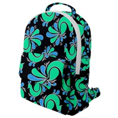 Peacock Pattern Flap Pocket Backpack (small) by designsbymallika