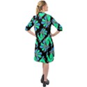 PEACOCK PATTERN Long Sleeve Mini Shirt Dress View2