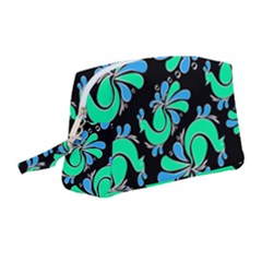 Peacock Pattern Wristlet Pouch Bag (medium) by designsbymallika