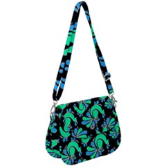 Peacock Pattern Saddle Handbag by designsbymallika