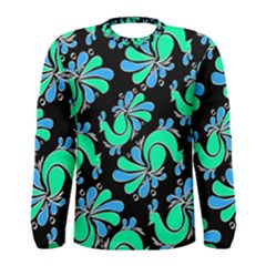 Peacock Pattern Men s Long Sleeve Tee