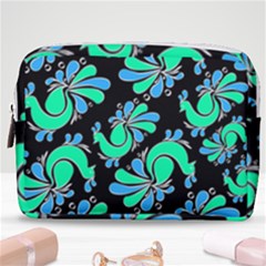 Peacock Pattern Make Up Pouch (medium) by designsbymallika