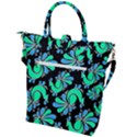 PEACOCK PATTERN Buckle Top Tote Bag View2