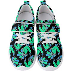 Peacock Pattern Men s Velcro Strap Shoes by designsbymallika