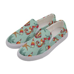 Coral Love Women s Canvas Slip Ons by designsbymallika