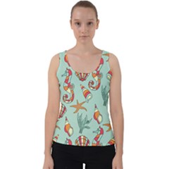 Coral Love Velvet Tank Top