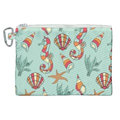 Coral Love Canvas Cosmetic Bag (xl)