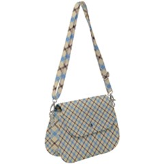 Plaid 2 Plain Tartan Saddle Handbag by dressshop