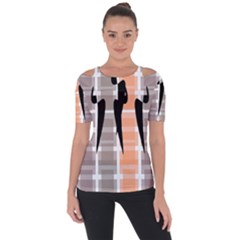 Zappwaits Court Shoulder Cut Out Short Sleeve Top by zappwaits