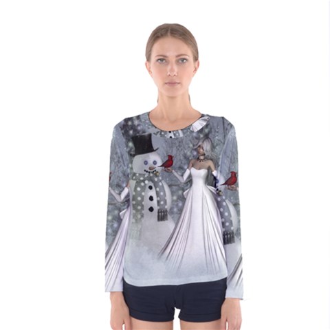 The Wonderful Winter Time Women s Long Sleeve Tee by FantasyWorld7