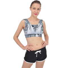 The Wonderful Winter Time V-back Sports Bra by FantasyWorld7