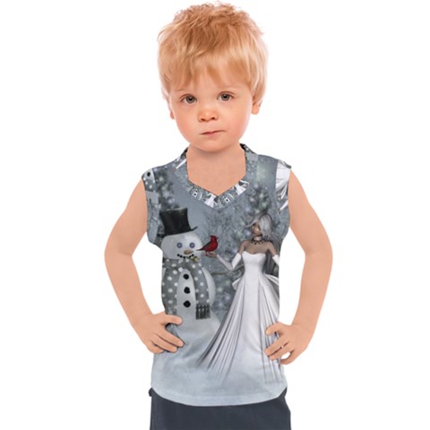 The Wonderful Winter Time Kids  Sport Tank Top by FantasyWorld7