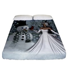 The Wonderful Winter Time Fitted Sheet (california King Size) by FantasyWorld7