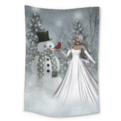 The Wonderful Winter Time Large Tapestry by FantasyWorld7