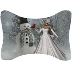 The Wonderful Winter Time Seat Head Rest Cushion by FantasyWorld7